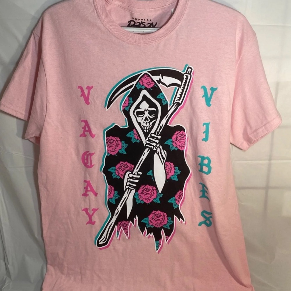 Popular poison men tshirt pink mortal